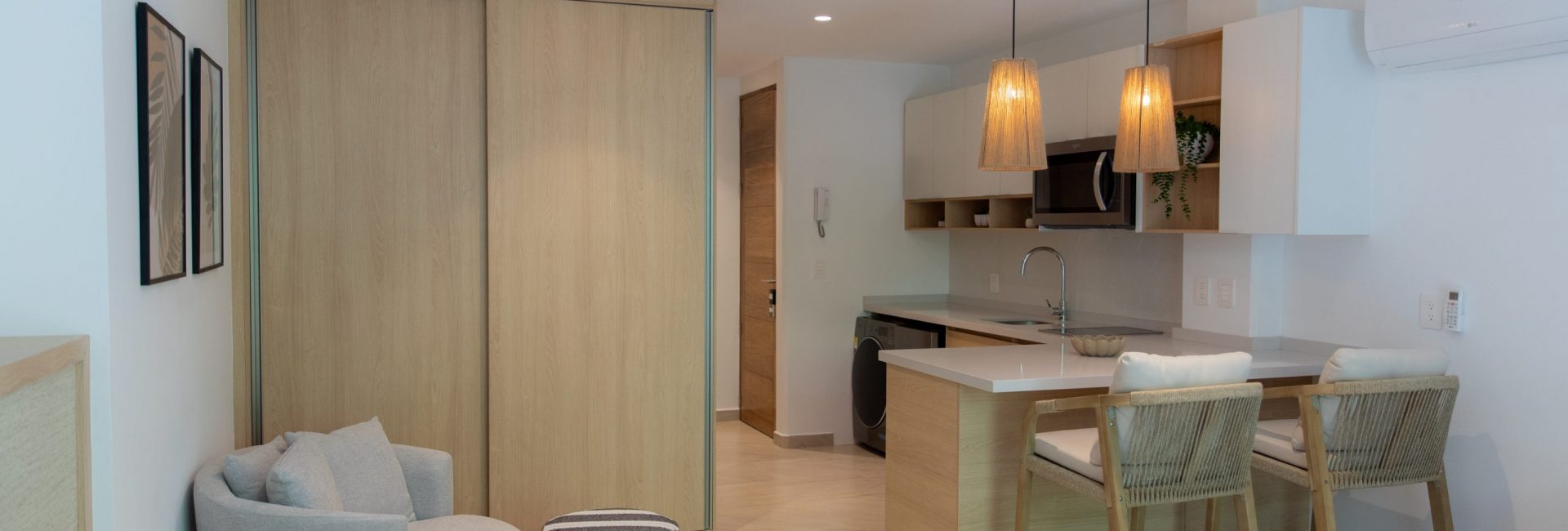 Studio with mountain view