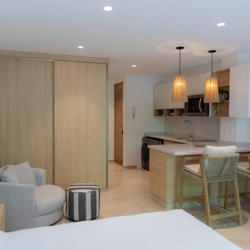 Studio with mountain view