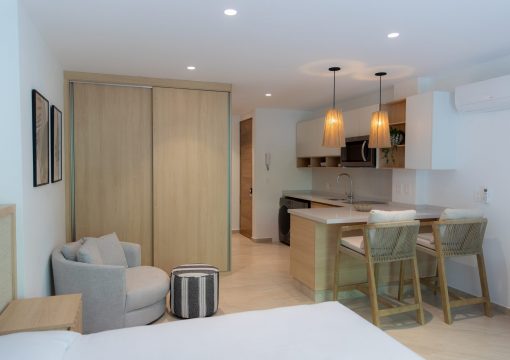 Studio with mountain view